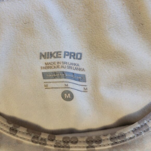 Nike Longsleeve Tee White Gray DriFit Fleece lined Top Activewear Women Size Med - Picture 5 of 11